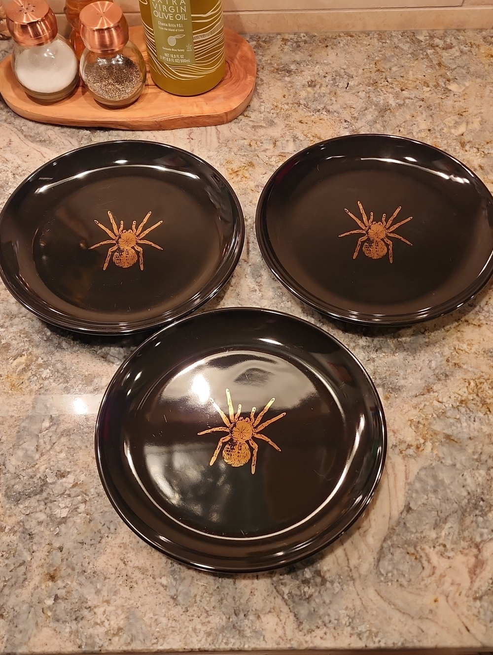 Set Of 3 Catherine Martin Spider Plates